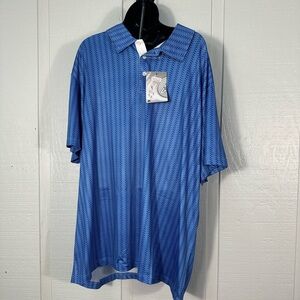 SR Blue Men’s Short Sleeve Performance Polo Size 2 XL NWT